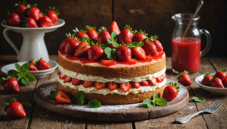 génoise aux fraises crème pâtissière