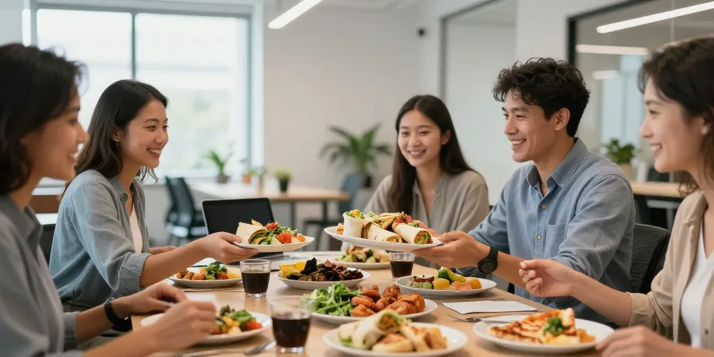 idee repas entre collègues travail