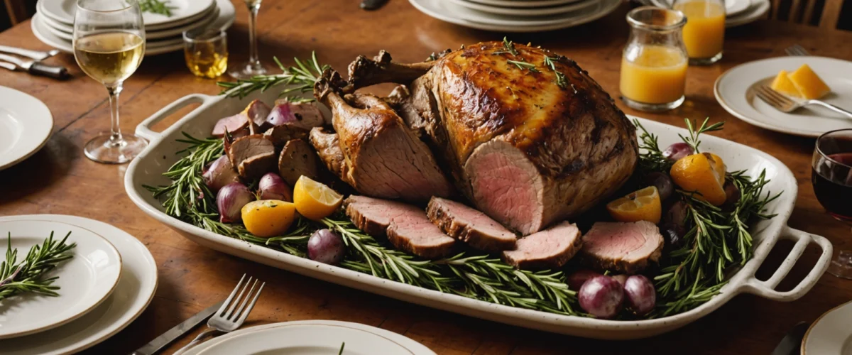 gigot d'agneau confit au miel cuisson lente